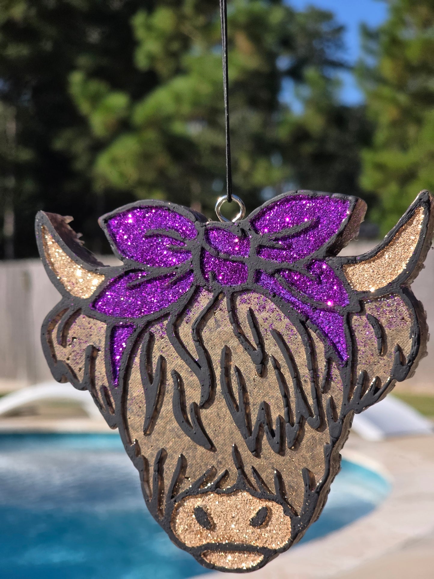 Highland Cow Freshie With Glitter (Copy) (Copy)