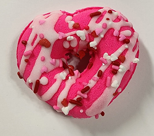 Valentine Heart shaped donut bath bomb,Valentine's Gift,love,,bath bomb,gifts for her,heart,Valentine's bath bomb,kids Valentine's, kid gift