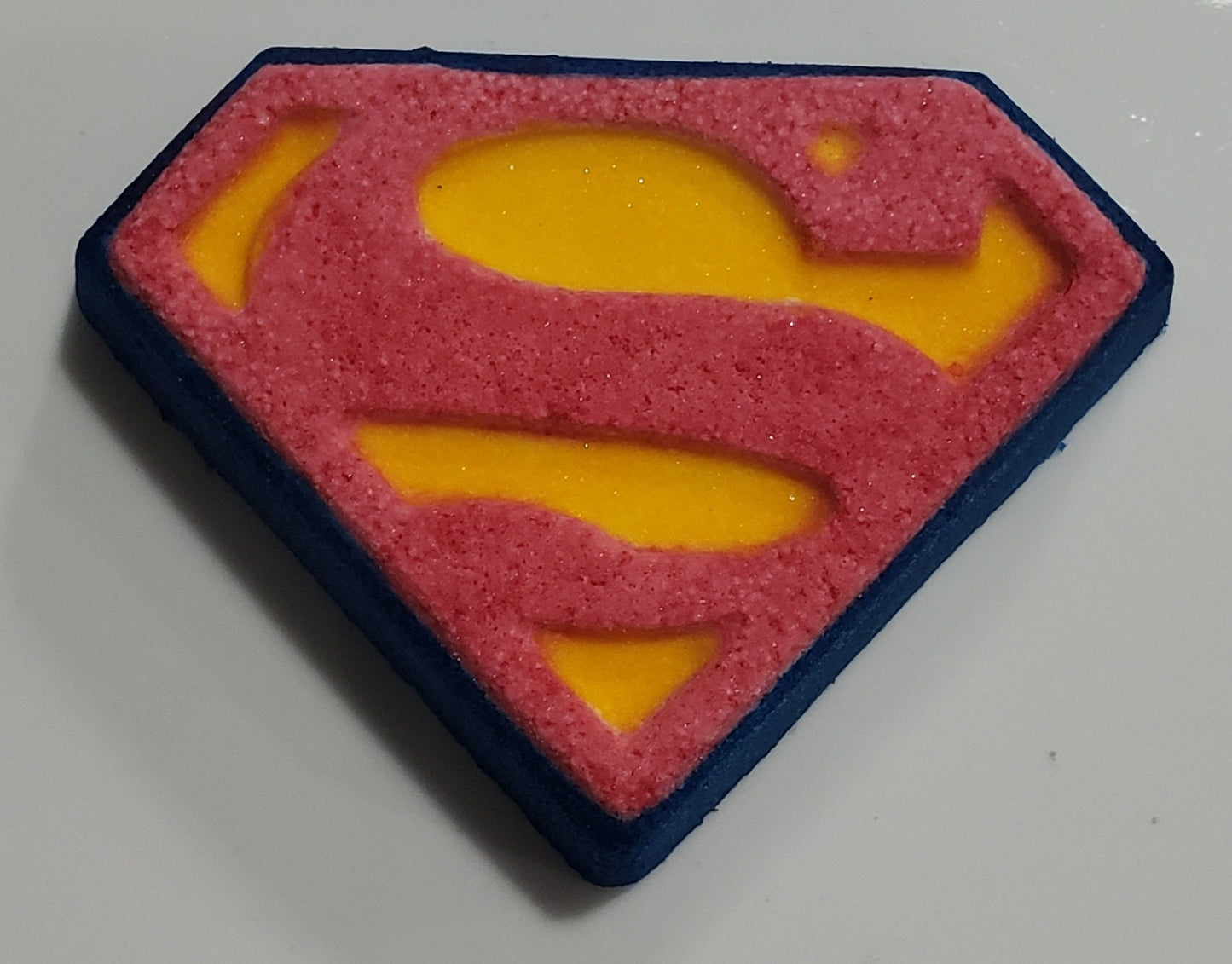 Blue Raspberry scented Super Man bath bomb