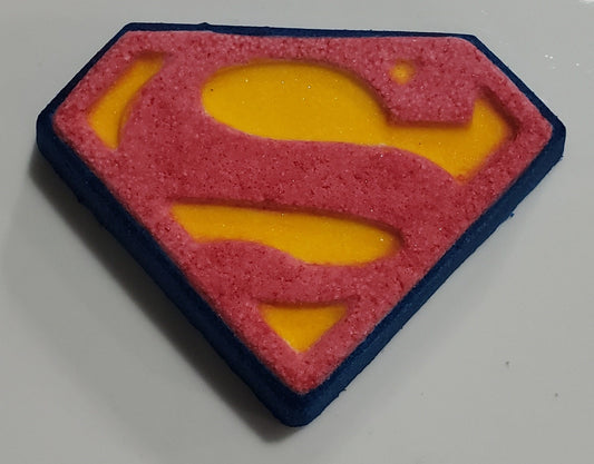 Blue Raspberry scented Super Man bath bomb