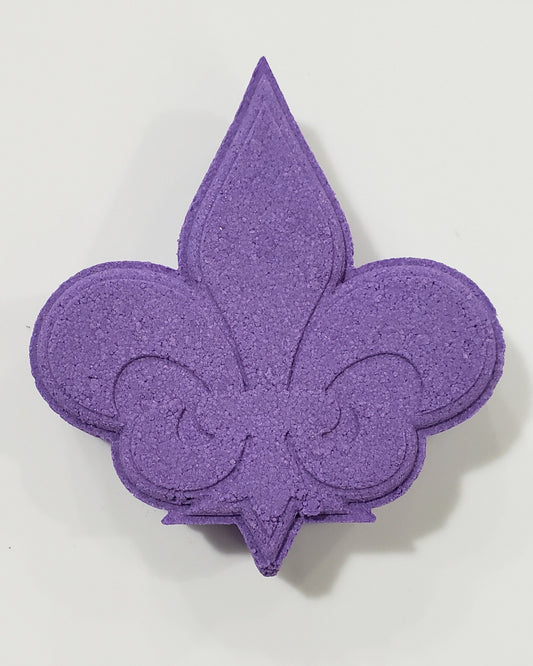 Mardi Gras Fleur de lies bath bomb scented in Mardi Gras