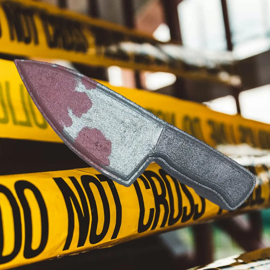 True Crime Halloween Bloody Knife bath bomb