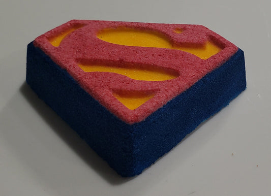 Blue Raspberry scented Super Man bath bomb