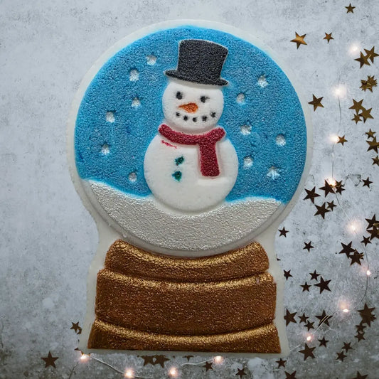 Christmas Holiday Snowman snow globe bath bomb