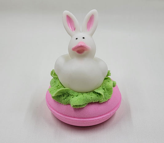 Easter Bunny Rubber Duck Donut Bath Bomb,Easter Basket Gift,Basket Stuffer,Kids Easter Gift,Easter Bath Bomb