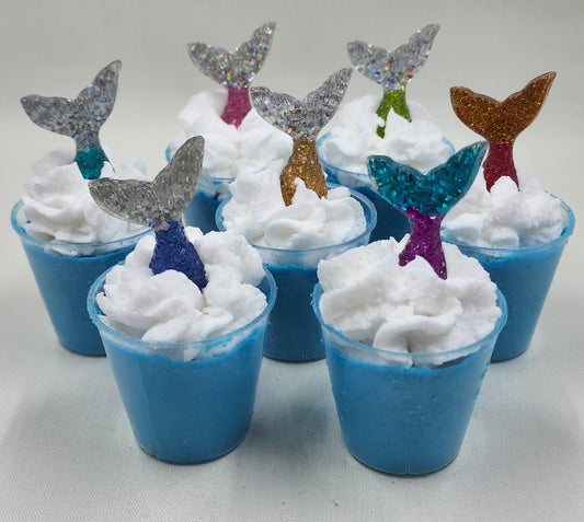 Mermaid Kisses Bath Shots with Bubble Frosting and Glitter Resin Mermaid Tail,Mini Bath Bomb,Mermaid,Mermaid Gift,Mermaid Bath Bomb