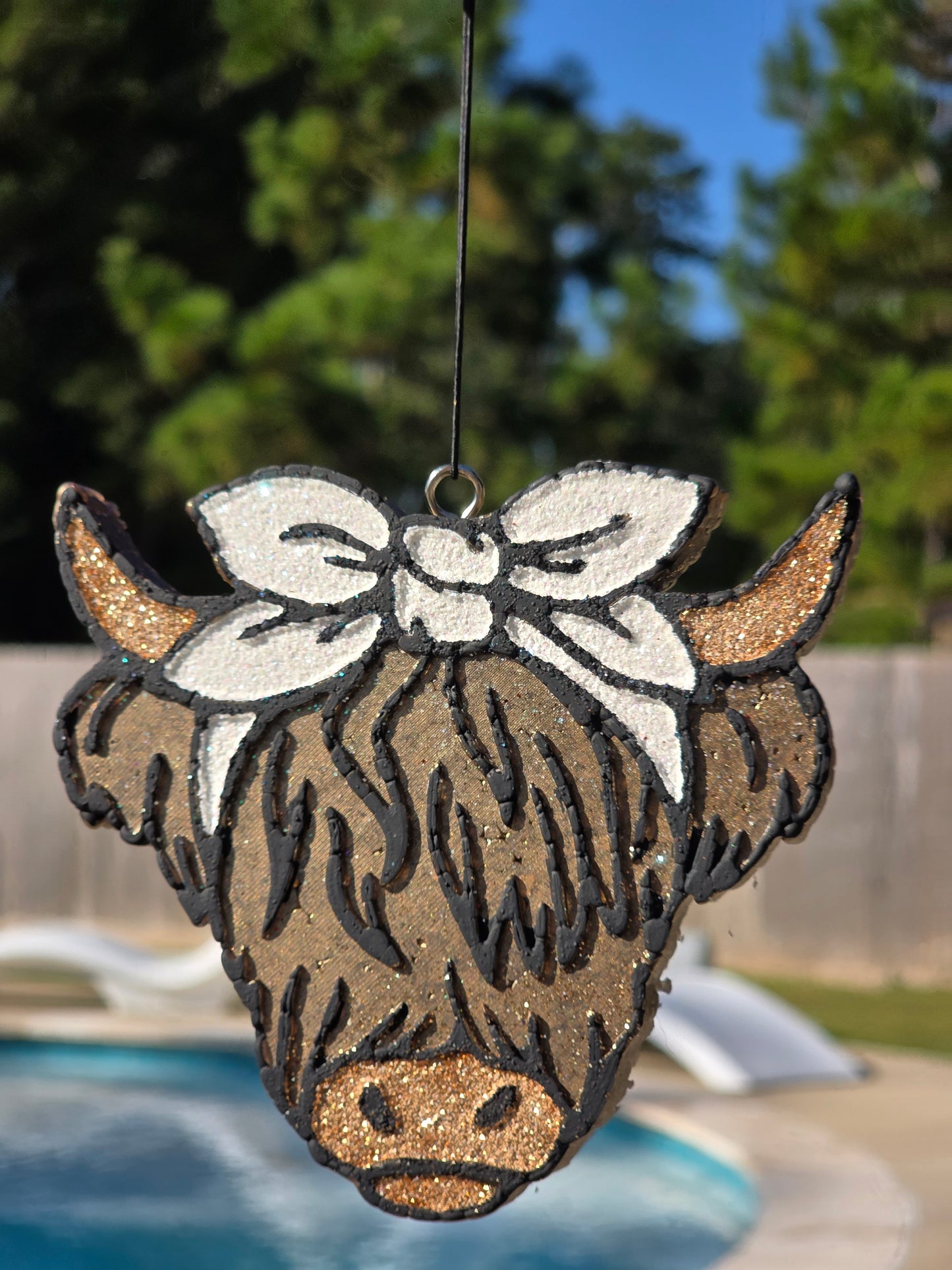 Highland Cow Freshie With Glitter (Copy) (Copy)