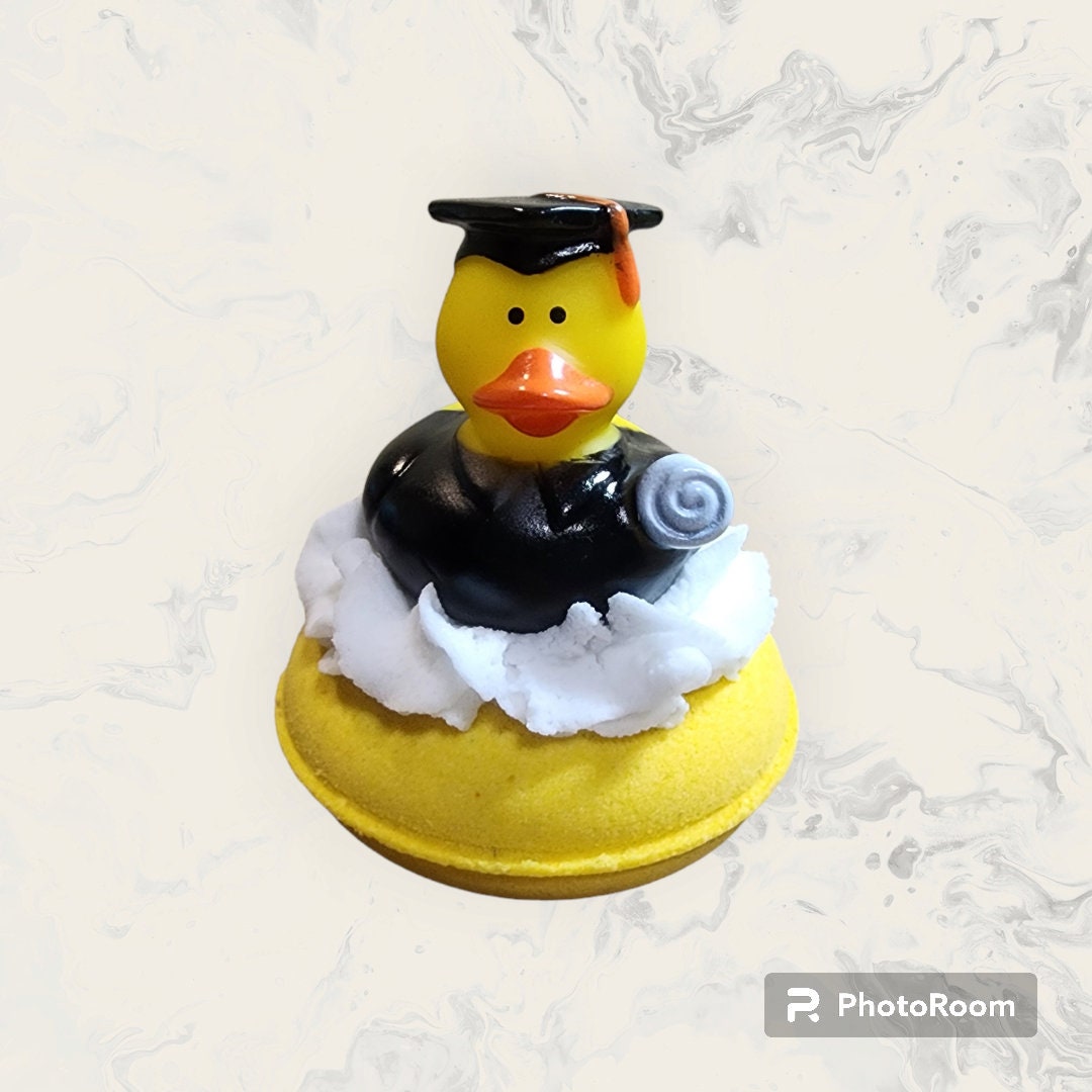 Graduation rubber duck bath bomb,Graduation, Graduation gift,bath bomb,grad gift,gift,rubber duck,diploma,duck with diploma,Senior gift