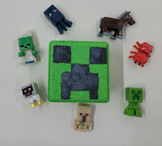 MineBomb Minecraft bath bomb with Surprise Toy Inside,Kids Bath Bomb,Bath Bomb,Boy Bath Bomb,Surprise Bath Bomb,Toy Bath Bomb